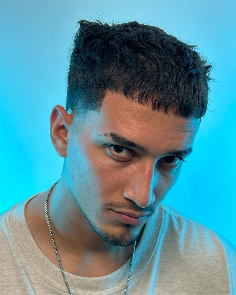 French crop + taper fade